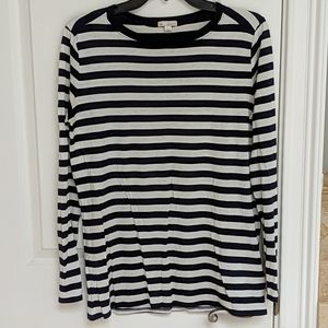 Navy & White Stripe long sleeve shirt